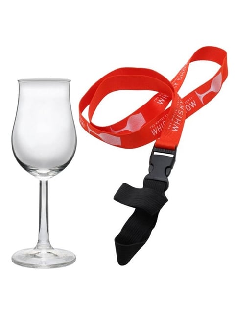 Whisky Show Glassholder Lanyard with Glass