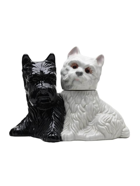 Black & White Empty Decanter Dogs 70cl