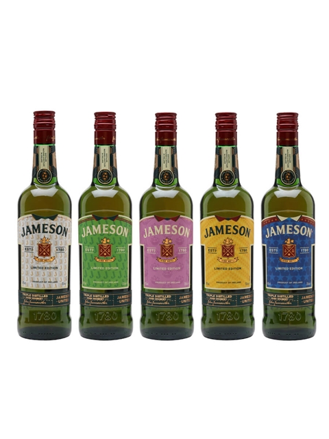 Jameson United Limited Edition Collection 5 Bottles