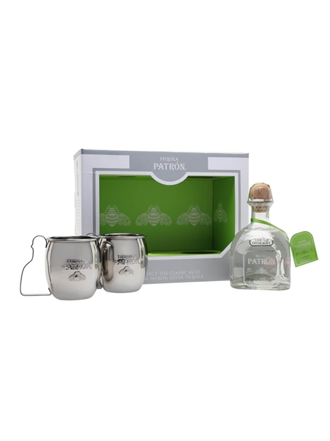 Patron Silver Tequila Mule Mugs Gift Set